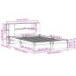 vidaXL Letto Libreria senza Materasso Bianco 135x190 cm Legno di Pino vidaXL Letto Libreria senza Materasso Bianco 135x190 cm Legno di Pino