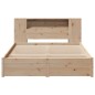 vidaXL Letto Libreria senza Materasso 160x200 cm in Legno di Pino vidaXL Letto Libreria senza Materasso 160x200 cm in Legno di Pino