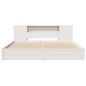 vidaXL Letto Libreria senza Materasso Bianco 200x200 cm Legno di Pino