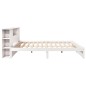 vidaXL Letto Libreria senza Materasso Bianco 200x200 cm Legno di Pino