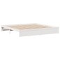 vidaXL Letto Libreria senza Materasso Bianco 200x200 cm Legno di Pino