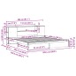 vidaXL Letto Libreria senza Materasso Bianco 200x200 cm Legno di Pino