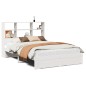 vidaXL Letto Libreria senza Materasso Bianco 150x200 cm Legno di Pino