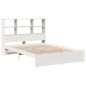 vidaXL Letto Libreria senza Materasso Bianco 150x200 cm Legno di Pino