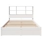 vidaXL Letto Libreria senza Materasso Bianco 150x200 cm Legno di Pino