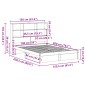 vidaXL Letto Libreria senza Materasso Bianco 150x200 cm Legno di Pino