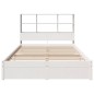 vidaXL Letto Libreria senza Materasso Bianco 140x200 cm Legno di Pino vidaXL Letto Libreria senza Materasso Bianco 140x200 cm Legno di Pino