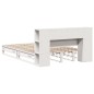 vidaXL Letto Libreria senza Materasso Bianco 160x200 cm Legno Massello vidaXL Letto Libreria senza Materasso Bianco 160x200 cm Legno Massello