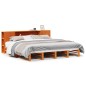 vidaXL Letto Libreria senza Materasso Marrone Cera 200x200 cm Legno vidaXL Letto Libreria senza Materasso Marrone Cera 200x200 cm Legno