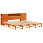 vidaXL Letto Libreria senza Materasso Marrone Cera 200x200 cm Legno vidaXL Letto Libreria senza Materasso Marrone Cera 200x200 cm Legno
