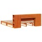 vidaXL Letto Libreria senza Materasso Marrone Cera 200x200 cm Legno vidaXL Letto Libreria senza Materasso Marrone Cera 200x200 cm Legno