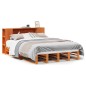 vidaXL Letto Libreria senza Materasso Marrone Cera 140x200 cm Legno vidaXL Letto Libreria senza Materasso Marrone Cera 140x200 cm Legno