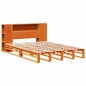 vidaXL Letto Libreria senza Materasso Marrone Cera 150x200 cm Legno vidaXL Letto Libreria senza Materasso Marrone Cera 150x200 cm Legno