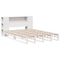 vidaXL Letto Libreria senza Materasso Bianco 135x190 cm Legno Massello vidaXL Letto Libreria senza Materasso Bianco 135x190 cm Legno Massello