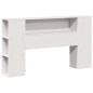 vidaXL Letto Libreria senza Materasso Bianco 135x190 cm Legno Massello vidaXL Letto Libreria senza Materasso Bianco 135x190 cm Legno Massello