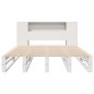 vidaXL Letto Libreria senza Materasso Bianco 135x190 cm Legno Massello vidaXL Letto Libreria senza Materasso Bianco 135x190 cm Legno Massello