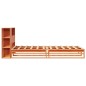 vidaXL Letto Libreria senza Materasso Marrone Cera 75x190 cm Legno vidaXL Letto Libreria senza Materasso Marrone Cera 75x190 cm Legno