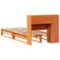 vidaXL Letto Libreria senza Materasso Marrone Cera 75x190 cm Legno vidaXL Letto Libreria senza Materasso Marrone Cera 75x190 cm Legno