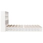 vidaXL Letto Libreria senza Materasso Bianco 135x190 cm Legno Massello vidaXL Letto Libreria senza Materasso Bianco 135x190 cm Legno Massello