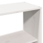 vidaXL Letto Libreria senza Materasso Bianco 135x190 cm Legno Massello vidaXL Letto Libreria senza Materasso Bianco 135x190 cm Legno Massello