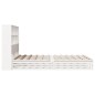 vidaXL Letto Libreria senza Materasso Bianco 150x200 cm Legno Massello vidaXL Letto Libreria senza Materasso Bianco 150x200 cm Legno Massello