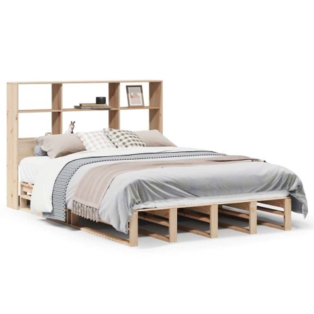 vidaXL Letto Libreria senza Materasso 140x190 cm in Legno Massello