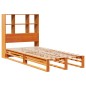 vidaXL Letto Libreria senza Materasso Marrone Cera 90x200 cm Legno vidaXL Letto Libreria senza Materasso Marrone Cera 90x200 cm Legno
