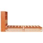 vidaXL Letto Libreria senza Materasso Marrone Cera 90x200 cm Legno vidaXL Letto Libreria senza Materasso Marrone Cera 90x200 cm Legno