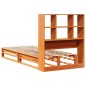 vidaXL Letto Libreria senza Materasso Marrone Cera 90x200 cm Legno vidaXL Letto Libreria senza Materasso Marrone Cera 90x200 cm Legno