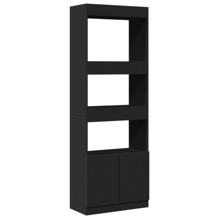 vidaXL Credenza Nera 63x33x180 cm in Truciolato