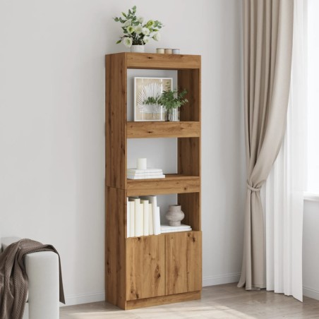 vidaXL Credenza Rovere Artigianale 63x33x180 cm in Legno Multistrato