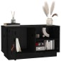 Mobile Porta TV Nero 70x34x40 cm in Legno Massello di Pino Mobile Porta TV Nero 70x34x40 cm in Legno Massello di Pino