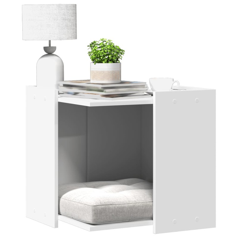 vidaXL Recinto per Lettiera per Gatti Bianco 53x53x51 cm in Truciolato vidaXL Recinto per Lettiera per Gatti Bianco 53x53x51 cm in Truciolato
