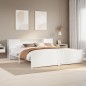 vidaXL Letto Libreria senza Materasso Bianco 200x200 cm Legno di Pino vidaXL Letto Libreria senza Materasso Bianco 200x200 cm Legno di Pino