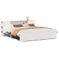 vidaXL Letto Libreria senza Materasso Bianco 200x200 cm Legno di Pino vidaXL Letto Libreria senza Materasso Bianco 200x200 cm Legno di Pino