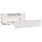 vidaXL Letto Libreria senza Materasso Bianco 200x200 cm Legno di Pino vidaXL Letto Libreria senza Materasso Bianco 200x200 cm Legno di Pino