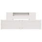vidaXL Letto Libreria senza Materasso Bianco 200x200 cm Legno di Pino vidaXL Letto Libreria senza Materasso Bianco 200x200 cm Legno di Pino