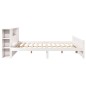 vidaXL Letto Libreria senza Materasso Bianco 200x200 cm Legno di Pino vidaXL Letto Libreria senza Materasso Bianco 200x200 cm Legno di Pino