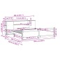vidaXL Letto Libreria senza Materasso Bianco 200x200 cm Legno di Pino vidaXL Letto Libreria senza Materasso Bianco 200x200 cm Legno di Pino
