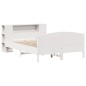 vidaXL Letto Libreria senza Materasso Bianco 135x190 cm Legno di Pino vidaXL Letto Libreria senza Materasso Bianco 135x190 cm Legno di Pino