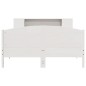 vidaXL Letto Libreria senza Materasso Bianco 135x190 cm Legno di Pino vidaXL Letto Libreria senza Materasso Bianco 135x190 cm Legno di Pino