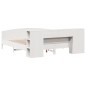 vidaXL Letto Libreria senza Materasso Bianco 200x200 cm Legno di Pino vidaXL Letto Libreria senza Materasso Bianco 200x200 cm Legno di Pino