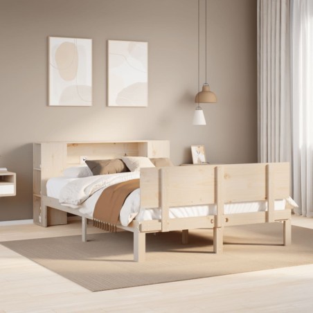 vidaXL Letto Libreria senza Materasso 135x190 cm in Legno di Pino