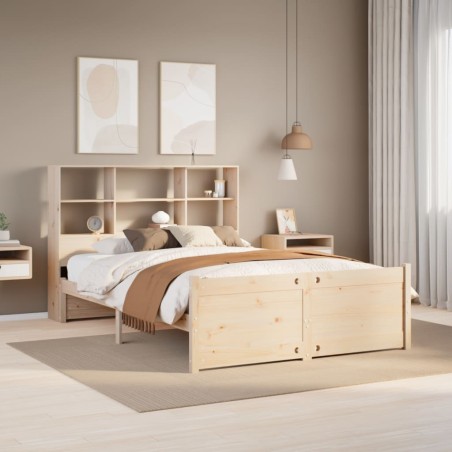 vidaXL Letto Libreria senza Materasso 140x200 cm in Legno di Pino