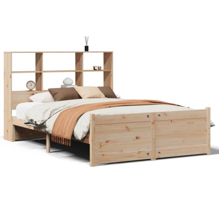 vidaXL Letto Libreria senza Materasso 140x200 cm in Legno di Pino
