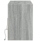 vidaXL Mobile TV a Parete con Luci LED Grigio Sonoma 130x31x45 cm vidaXL Mobile TV a Parete con Luci LED Grigio Sonoma 130x31x45 cm