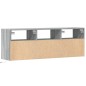 vidaXL Mobile TV a Parete con Luci LED Grigio Sonoma 130x31x45 cm vidaXL Mobile TV a Parete con Luci LED Grigio Sonoma 130x31x45 cm