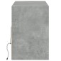 vidaXL Mobile TV a Parete con Luci LED Grigio Cemento 130x31x45 cm