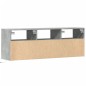 vidaXL Mobile TV a Parete con Luci LED Grigio Cemento 130x31x45 cm