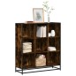 vidaXL Libreria Rovere Fumo 97,5x33x107,5 cm Legno Multistrato&Metallo